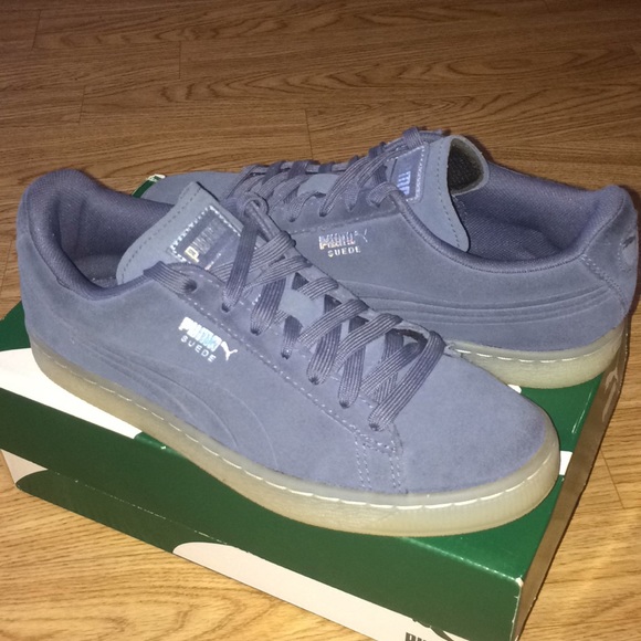 PUMA SUEDE ICE FOIL INDIGO SNEAKERS - Picture 5 of 6